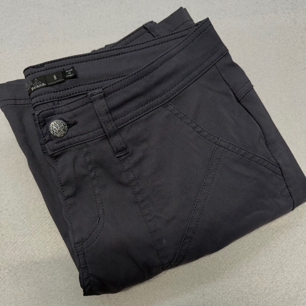 Prana Monarch Convertible 8 Gray Hiking Pants Zip Off Stretch Zion Outdoor